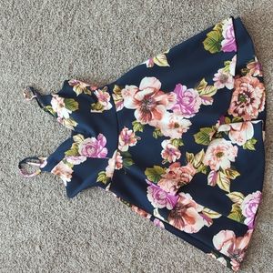 Floral Print A Line Dress